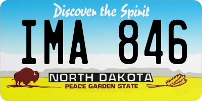 ND license plate IMA846