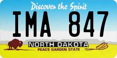 ND license plate IMA847