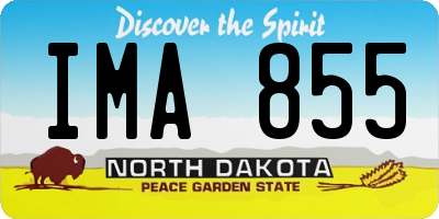 ND license plate IMA855