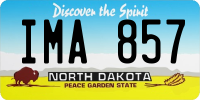 ND license plate IMA857