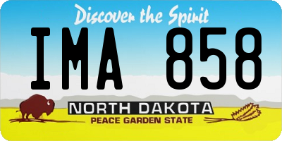 ND license plate IMA858