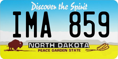 ND license plate IMA859