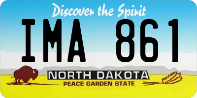 ND license plate IMA861