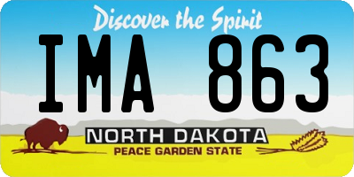 ND license plate IMA863
