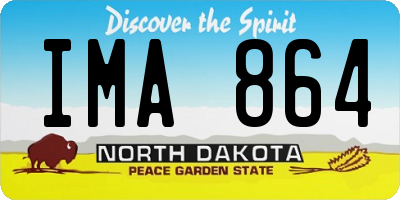 ND license plate IMA864
