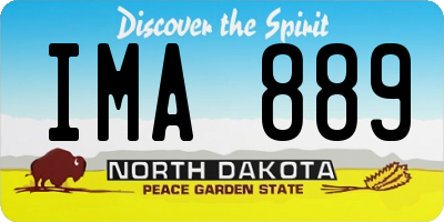 ND license plate IMA889