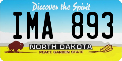 ND license plate IMA893