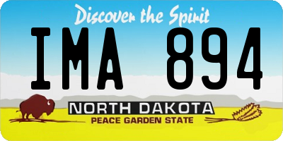 ND license plate IMA894