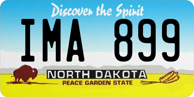 ND license plate IMA899