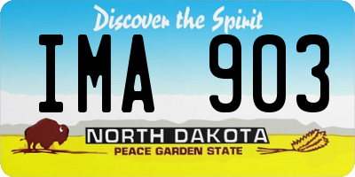 ND license plate IMA903