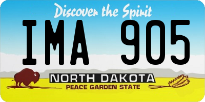 ND license plate IMA905