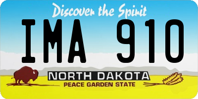 ND license plate IMA910