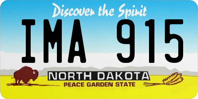 ND license plate IMA915