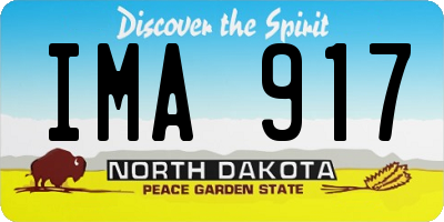 ND license plate IMA917