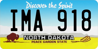 ND license plate IMA918