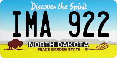 ND license plate IMA922