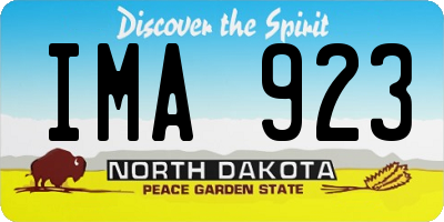 ND license plate IMA923