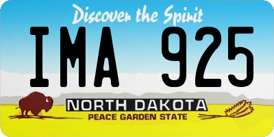 ND license plate IMA925