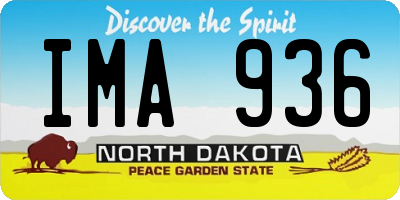 ND license plate IMA936