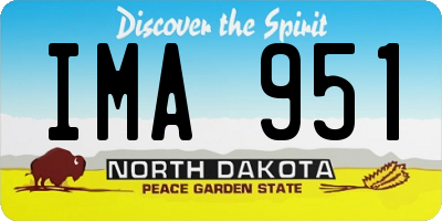 ND license plate IMA951