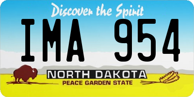 ND license plate IMA954