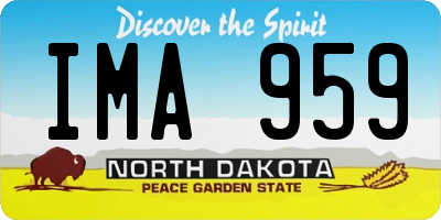 ND license plate IMA959