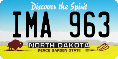 ND license plate IMA963