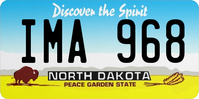 ND license plate IMA968