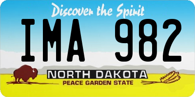 ND license plate IMA982
