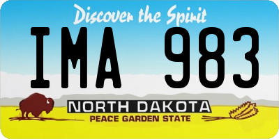 ND license plate IMA983