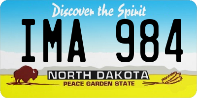 ND license plate IMA984