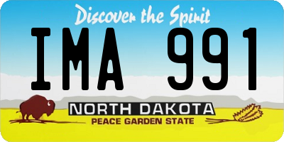 ND license plate IMA991