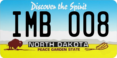 ND license plate IMB008