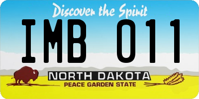 ND license plate IMB011