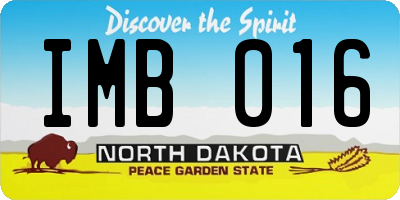ND license plate IMB016