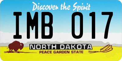ND license plate IMB017