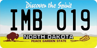 ND license plate IMB019