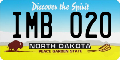 ND license plate IMB020