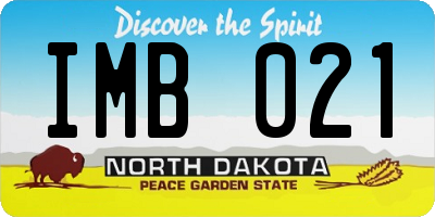 ND license plate IMB021