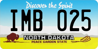 ND license plate IMB025