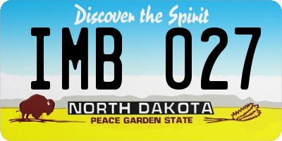 ND license plate IMB027