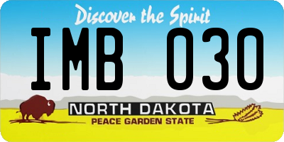 ND license plate IMB030