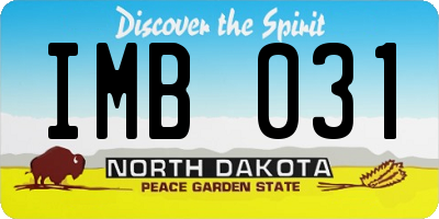 ND license plate IMB031