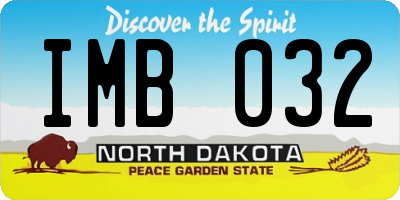 ND license plate IMB032