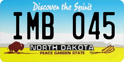 ND license plate IMB045