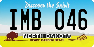 ND license plate IMB046