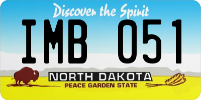ND license plate IMB051