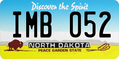 ND license plate IMB052