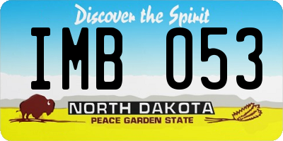 ND license plate IMB053