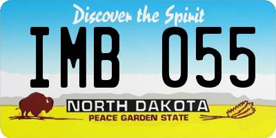 ND license plate IMB055